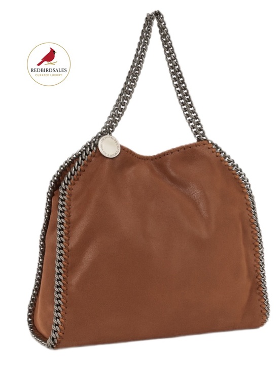 Stella McCartney Falabella Tote Brown Shaggy Deer with Silver Chain